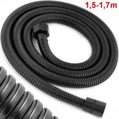 WĄŻ PRYSZNICOWY ROZCIĄGLIWY CZARNY MATOWY STAL GWINT 1/2 CALA 150 -