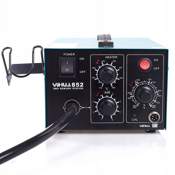 STACJA LUTOWNICZA LUTOWNICA 2W1 HOT-AIR 852 Z KOMPRESOREM TECHREBAL 660W zdjęcie 13