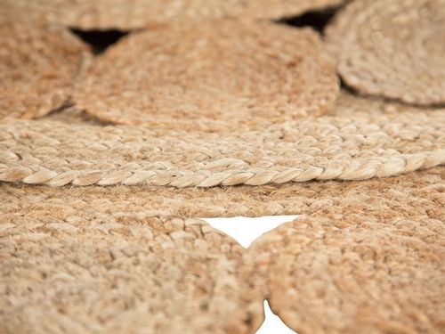 Dywan okrągły z juty ø 120 cm beżowy AHLAT na Arena.pl