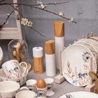 Młynek do mielenia przypraw soli i pieprzu drewniany Altom Design biały