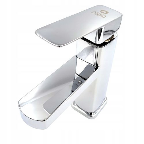 Bateria stojąca umywalkowa kran do umywalki zlewu chromowa niska CUBIC na Arena.pl