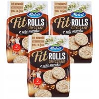 Melvit Fit Rolls gryczane z solą morską 60 g x 3 sztuk