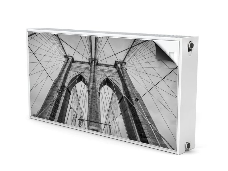 MASKOWNICA Magnetyczna Na Grzejnik Most Brookliński Architektura 80cm x 60cm zdjęcie 2