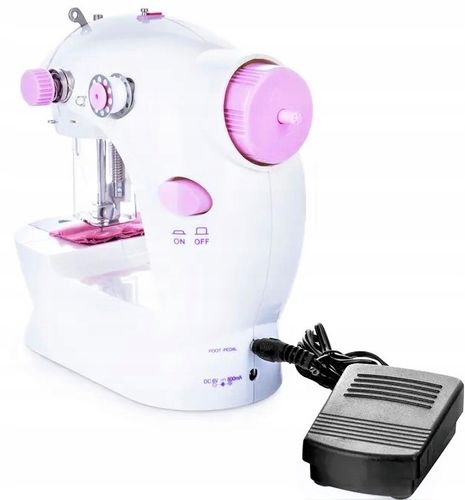 PRAWDZIWA MASZYNA DO SZYCIA DLA DZIECI + IGŁA NICI Z OSŁONĄ NA PALCE LAMPKA na Arena.pl