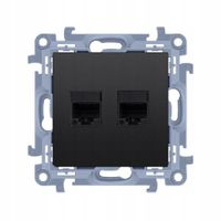 GNIAZDO RJ45 KAT. 6 KOMPUTEROWE SIMON 10 CZARNE