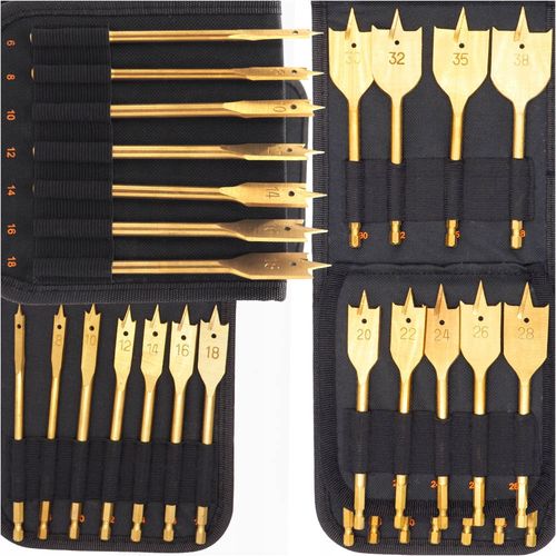 WIERTŁA ŁOPATKOWE PIÓRKOWE PŁASKIE DO DREWNA 16szt na Arena.pl