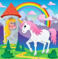 FOTOTAPETA dziecięca UNICORN TĘCZA CHMURKI 380x256
