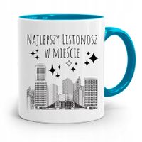 Kubek Błękitny Prezent Dla Listonosza Najlepszy Z Nadrukiem Ze Zdjęciem