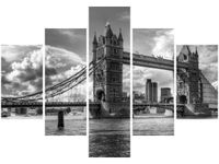 70 100CM OBRAZ 5 ELEM TOWER BRIDGE DRUK PŁÓTNO
