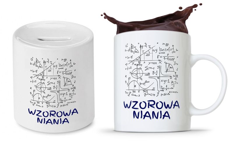 Zestaw Dla Niani Opiekunki Kubek + Skarbonka Z Nadrukiem Ze Zdjęciem zdjęcie 1