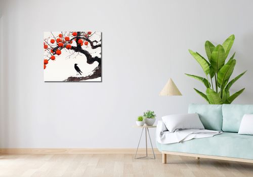 Obraz 70x60cm Kruk przy Drzewie na Arena.pl