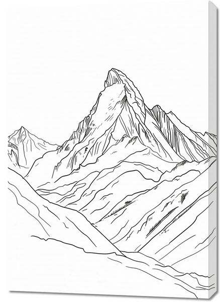 Obraz 70x100cm Górski Szkic zdjęcie 1