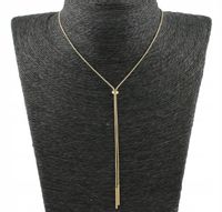 NASZYJNIK ZŁOTY KRAWATKA PATYCZKI STAL CHIRURGICZ