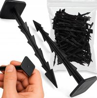 SZPILKI DO AGROWŁÓKNINY KOTWY KOŁKI PLASTIKOWE DO AGROTKANINY 50 SZTUK