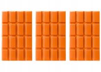 DEKORACJA CZEKOLADOWA - Mini Tabliczka Pomarańczowa 3szt