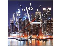 30X30CM ZEGAR NOWY JORK OBRAZ DREWNO