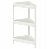 IKEA VESKEN REGAŁ ŁAZIENKOWY,NAROŻNY biały 33x33x71 cm