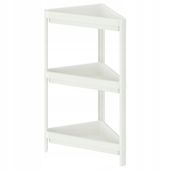 IKEA VESKEN REGAŁ ŁAZIENKOWY,NAROŻNY biały 33x33x71 cm