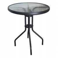 Zestaw balkonowy BISTRO czarny - stół i 4 krzesła