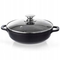 Patelnia z Pokrywką Uchwytami Granitowa Nieprzywierająca Solidna ORION 28cm