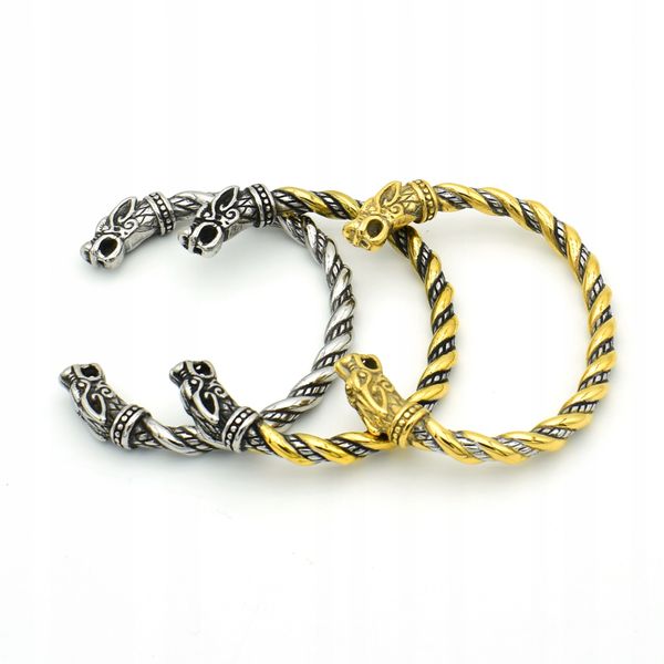 BRANSOLETA WIKINGÓW Nordic WILKI ZŁOTO-SREBRNA 441 zdjęcie 2