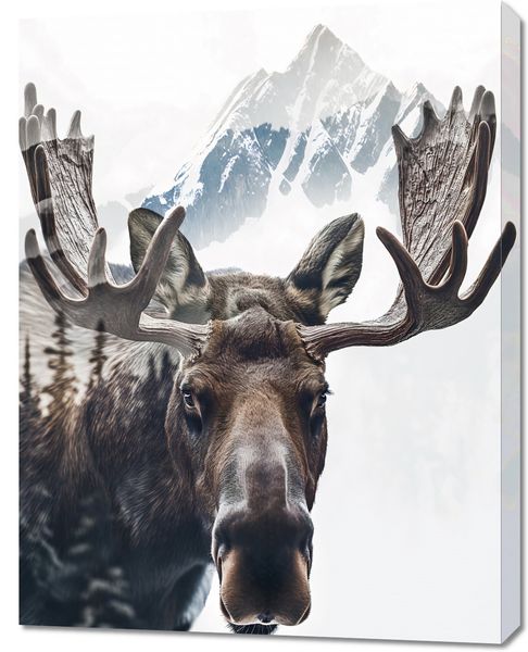 Obraz 70x90cm Łoś Duch Lasu zdjęcie 1