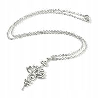 16 0282 Łańcuszek z wisiorkiem Kwiat Lotosu Joga Piękno