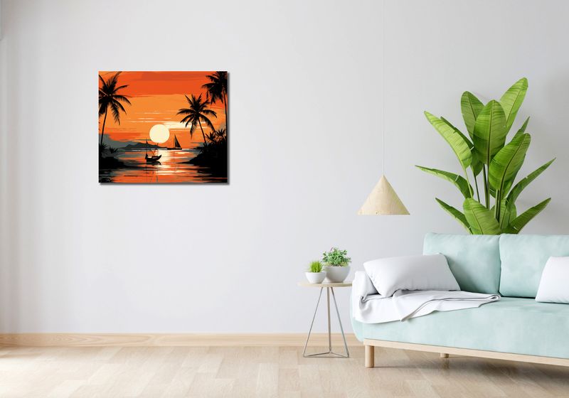 Obraz 70x60cm Tropikalny spokój zdjęcie 2