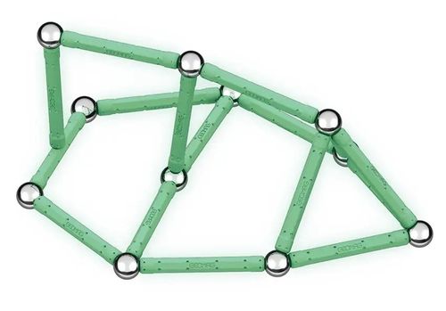 KLOCKI MAGNETYCZNE DLA DZIECI GEOMAG GLOW RECYCLED 60 ELEMENTÓW EDUKACYJNE na Arena.pl