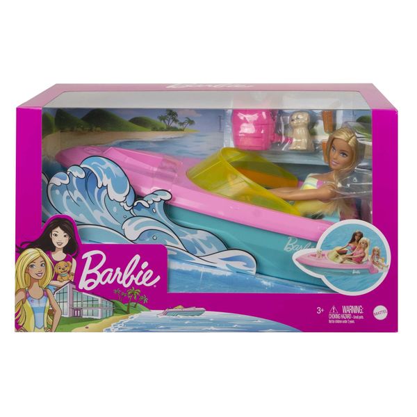 Barbie Motorówka + Lalka Mattel zdjęcie 6