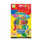 kredki ołówkowe jumbo 6 kolorów colorino