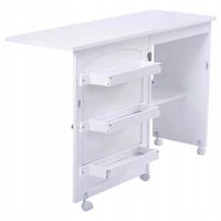 Biurko prostokątny Costway 118,5 x 40 x 79,5 cm biały