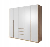LASKI XELO Szafa 230x60x213 cm dąb craft złoty + biały