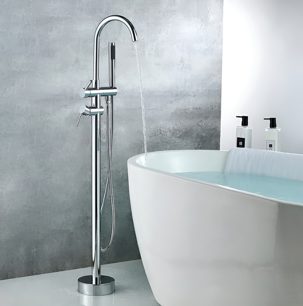 Bateria wannowa wolnostojąca chrom zdjęcie 3