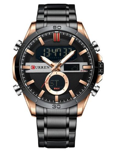 ZEGAREK MĘSKI CURREN 8384 (zc023c) - DUAL TIME + BOX na Arena.pl