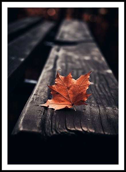 Plakat 59,4x84,1cm Pojedynczy Liść zdjęcie 3