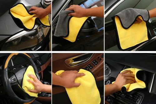 PUSZYSTY RĘCZNIK DO OSUSZANIA AUTA MIKROFIBRA 30*30 CM, 500gsm na Arena.pl