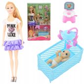 LALKA MAMA I BOBAS TYPU BARBIE AKCESORIA ZESTAW
