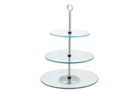 SZKLANA PATERA KINGHOFF 3-POZIOMOWA NA OWOCE CIASTA KH-4016