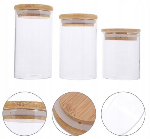 Szklane pojemniki 550, 825, 1100 ml x 2 z pokrywka na Arena.pl