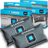 2X SAMOCHODOWY POCHŁANIACZ WILGOCI K2 CARDOS ANTYPARA DO AUTA WIELORAZOWY