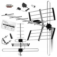 Antena zewnętrzna TAMDEL TAZ-08 + wzmacniacz + zasilacz
