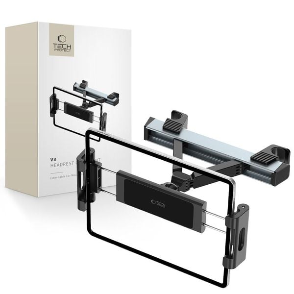 TECH-PROTECT V3 HEADREST CAR MOUNT FOR TABLET BLACK zdjęcie 1