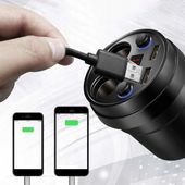 ZAPALNICZKI WIELOFUNKCYJNA, PODWÓJNA ŁADOWARKA USB 12/24V UCHWYT NA KUBEK