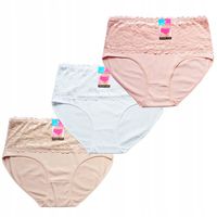 3-pak Majtki damskie wysoki stan bawełniane 3XL