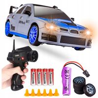 Samochód DRIFT ZDALNIE STEROWANY Auto na PILOTA RC 4x4 Pachołki Światła LED