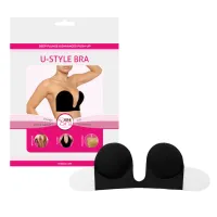 bye bra u-style bra b czarny samoprzylepny biustonosz ze skrzydełkami