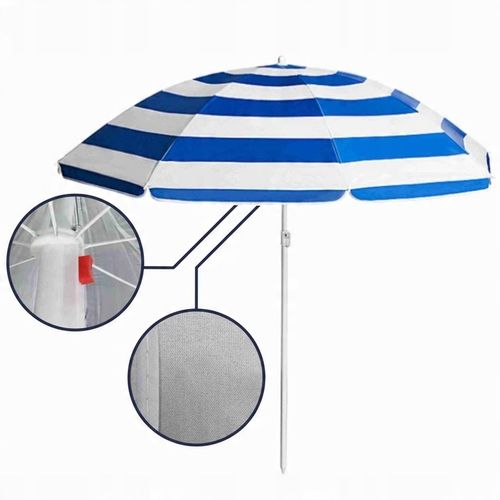 Parasol Plażowy Ogrodowy Łamany Filtr UV 50 + Pokrowiec Captain Mike na Arena.pl