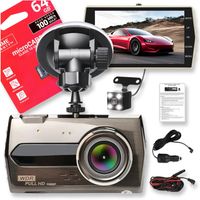 WIDEOREJESTRATOR KAMERA SAMOCHODOWA TYLNA FULL HD COFANIA KARTA 64 MENU PL