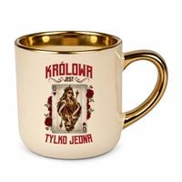 Królowa jest tylko jedna - kubek elegancki na prezent Beżowy PREZENT